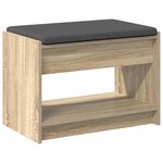vidaXL Banc d'entrée Chêne Sonoma 63 x 38 x 45 cm