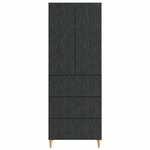vidaXL Ensemble de Meubles 2 Pièces Noir 66 x 34 5 x 90 cm
