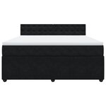 vidaXL Sommier à lattes de lit avec matelas Noir 180x200 cm Velours