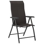 vidaXL Ensemble de 9 pièces pour repas en jardin noir rattan poly