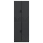 vidaXL Ensemble de Meubles 2 Pièces Noir Bois d'ingénierie