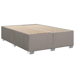 vidaXL Cadre de lit sans matelas taupe 140x190 cm tissu