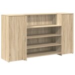 vidaXL Bureau réception chêne sonoma 180x50x103 5 cm bois d'ingénierie