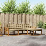 vidaXL Ensemble de canapés d'extérieur 4 pc Naturel et Beige