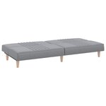 vidaXL Canapé-lit à gris clair tissu