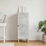 vidaXL Buffet Gris béton 33 x 34 5 x 90 cm Bois d'ingénierie