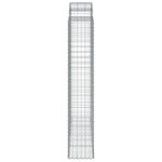 vidaXL Paniers à gabions arqués 3 Pièces 200x50x220/240 cm Fer galvanisé