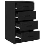 vidaXL Buffet Chêne Noir 40x41x75 cm Bois d'ingénierie