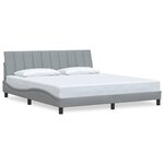vidaXL Cadre de lit sans matelas gris clair 180x200 cm tissu