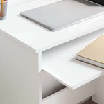 vidaXL Bureau avec Rangement avec étagère Blanc 120.5 x 44 x 88.5 cm