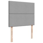 vidaXL Sommier à lattes de lit et matelas gris clair 120x190 cm tissu