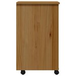 vidaXL Armoire roulante avec tiroirs MOSS bois de pin marron miel
