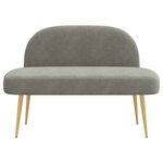 vidaXL Banc rembourré avec dossier Gris clair 110 x 60 x 76 cm