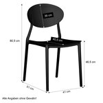 Lot 4 chaises de jardin camping noir