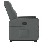 vidaXL Fauteuil inclinable Gris foncé Tissu