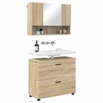 vidaXL Ensemble de mobilier de salle de bain 2 Pièces Chêne Sonoma