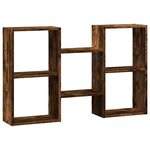 vidaXL Étagère murale chêne fumé 96x18x60 cm bois d'ingénierie