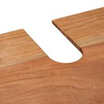 vidaXL Meuble sous-vasque de salle de bain Bois d'acacia massif et fer