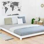 Lit double TATAMI 200 x 200 blanc