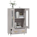 vidaXL Buffet haut sonoma gris 69 5x31x115 cm bois d'ingénierie