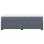 vidaXL Sommier à lattes de lit et matelas Gris foncé 80x200 cm Velours