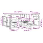 vidaXL Ensemble de canapés d'extérieur 7 pc Blanc et noir
