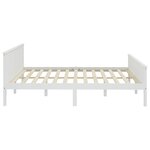vidaXL Cadre de lit sans matelas blanc bois massif de pin 200x200 cm