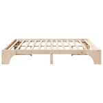 vidaXL Cadre de lit Pin massif 207 x 207 x 30 cm Bois massif en pin