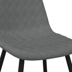 vidaXL Chaises à manger lot de 4 Gris clair Velours