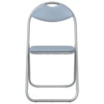 vidaXL Chaise pliante 2 Pièces Gris 48 x 43 5 x 81 cm Simili cuir
