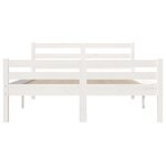 vidaXL Cadre de lit Blanc Bois massif 120x200 cm