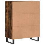 vidaXL Buffet chêne fumé 69 5x34x90 cm bois d'ingénierie