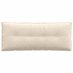vidaXL Coussin de Dos Beige 120 x 50 cm Tissu en microfibre