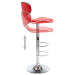 vidaXL Tabourets de bar 2 Pièces rouge similicuir