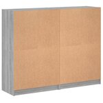 vidaXL Bibliothèque avec portes sonoma gris 136x37x109 cm