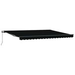vidaXL Auvent Rétractable Noir 450 × 350 cm tissu
