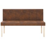 Banc banquette 139 5 cm marron synthétique daim 02_0010840