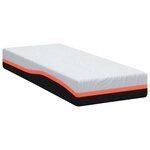 vidaXL Matelas Blanc et Gris 70 x 200 cm Mousse à Mémoire