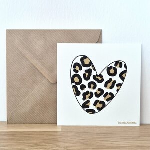 Carte - Cœur léopard