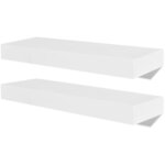 vidaXL Étagères murales 4 Pièces Blanc 40 cm