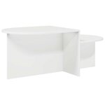 vidaXL Table basse Blanc brillant 100 x 50 x 40 cm Bois d'ingénierie
