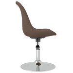 vidaXL Chaises pivotantes à manger lot de 4 taupe tissu