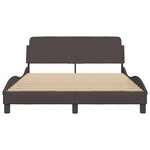 vidaXL Cadre de lit Dover marron foncé 140x200 cm tissu