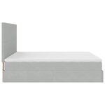 VidaXL Cadre de lit ottoman et matelas gris clair 180x200cm velours