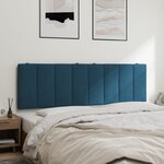 vidaXL Coussin de tête de lit Hanko bleu 160 cm velours