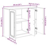 vidaXL Buffet Chêne fumé 89 x 34 5 x 77 cm Bois d'ingénierie