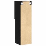 vidaXL Meuble TV 2 Pièces Noir 30.5 x 30 x 102 cm Bois d'ingénierie