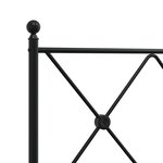 vidaXL Tête de lit de remplacement métal noir 90 cm