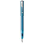 PARKER VECTOR XL Stylo plume  laque turquoise métallisée sur laiton  plume moyenne  encre bleue  Coffret cadeau