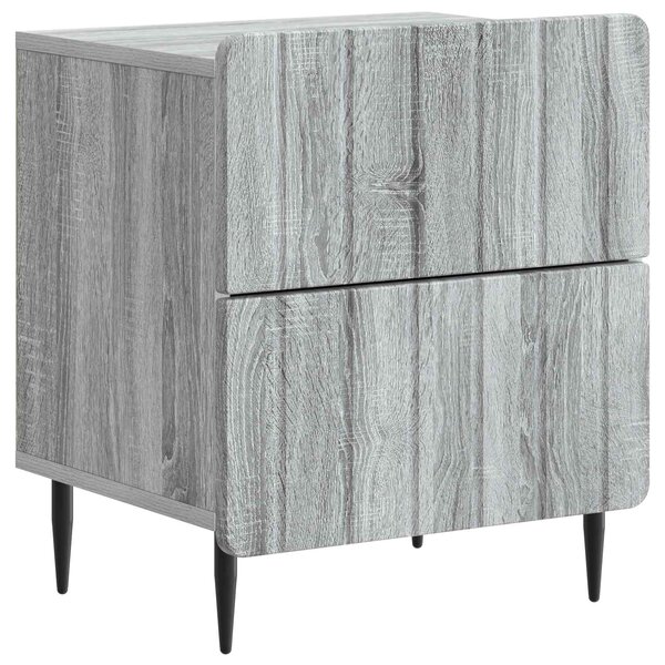 vidaXL Cabinet de chevet Sonoma gris 43 x 34 5 x 49 5 cm